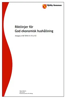 Framsida för Riktlinjer för god ekonomisk hushållning