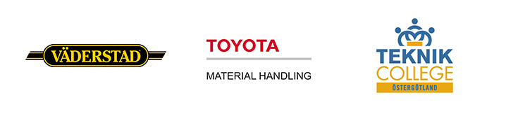 Logotyper för Väderstadverken, Toyota material handling och Teknikcollege