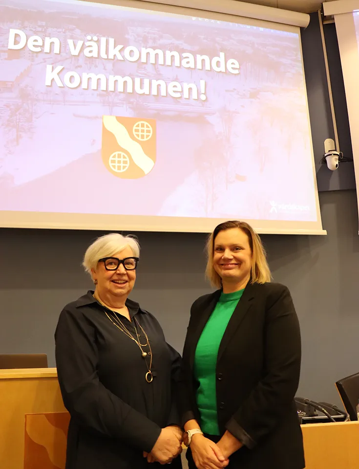 Föreläsaren och näringslivschefen.