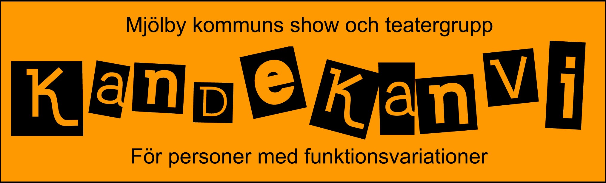 Logotyp Mjölby kommuns show och teatergrupp Kan De Kan Vi