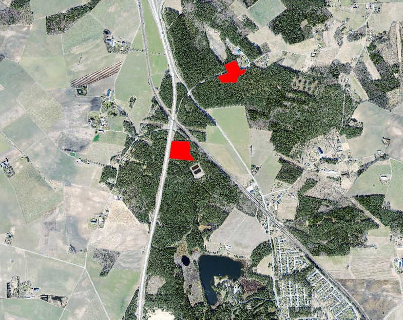 Karta över skogsarbeten