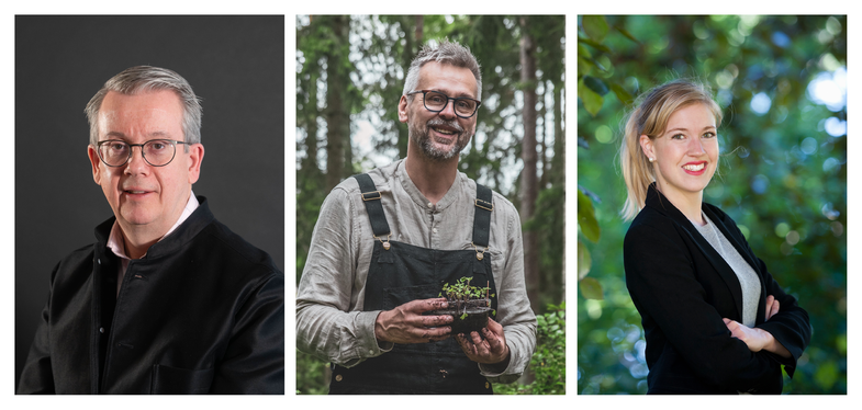 Montage: Bilder på Richard Tellström, Johannes Wätterbäck Victoria Voss