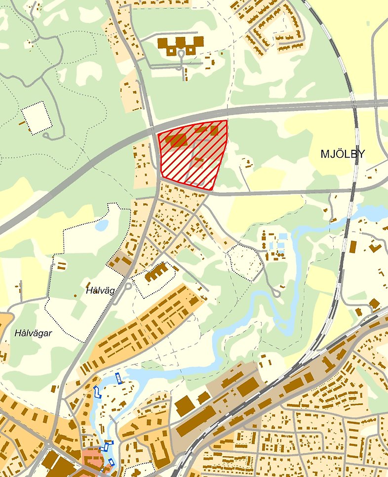 Planområdet omfattar kvarteret Floretten vid korsningen Skänningevägen och Vetagatan