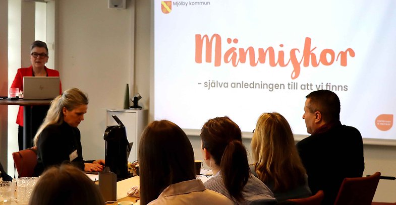 Med på mötet var både socialsekreterare, resurssamordnare, specialpedagog, skolpsykolog och chefer från utbildningsförvaltningen och omsorgs- och socialförvaltningen samt politiska representanter.