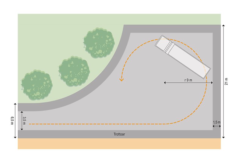 Alternativ vändplats för baklastande hämtningsfordon
