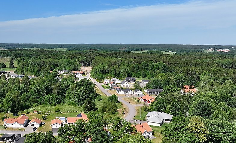 Flygfoto över Carlslund